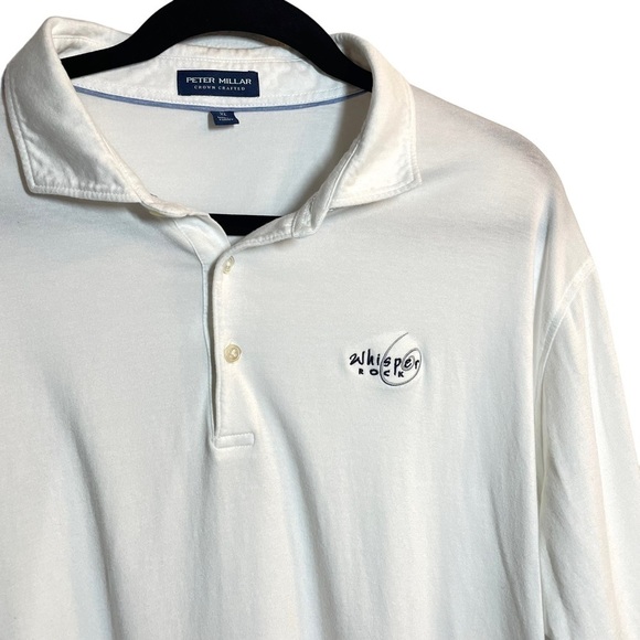 Peter Millar Excursionist Flex Whisper Rock Golf Polo in White Size XL - Picture 5 of 10